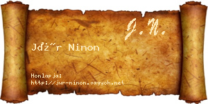 Jür Ninon névjegykártya